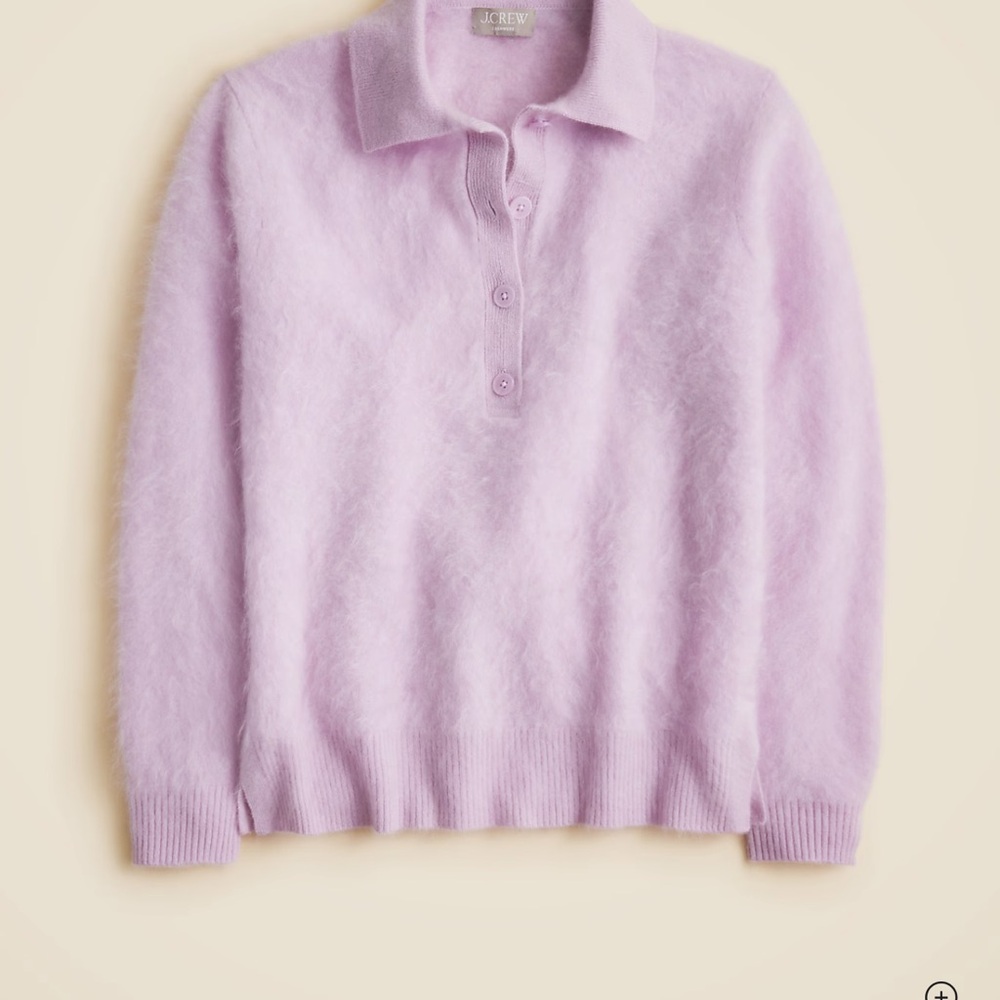 J. Crew Brushed Cashmere Rugby Sweater